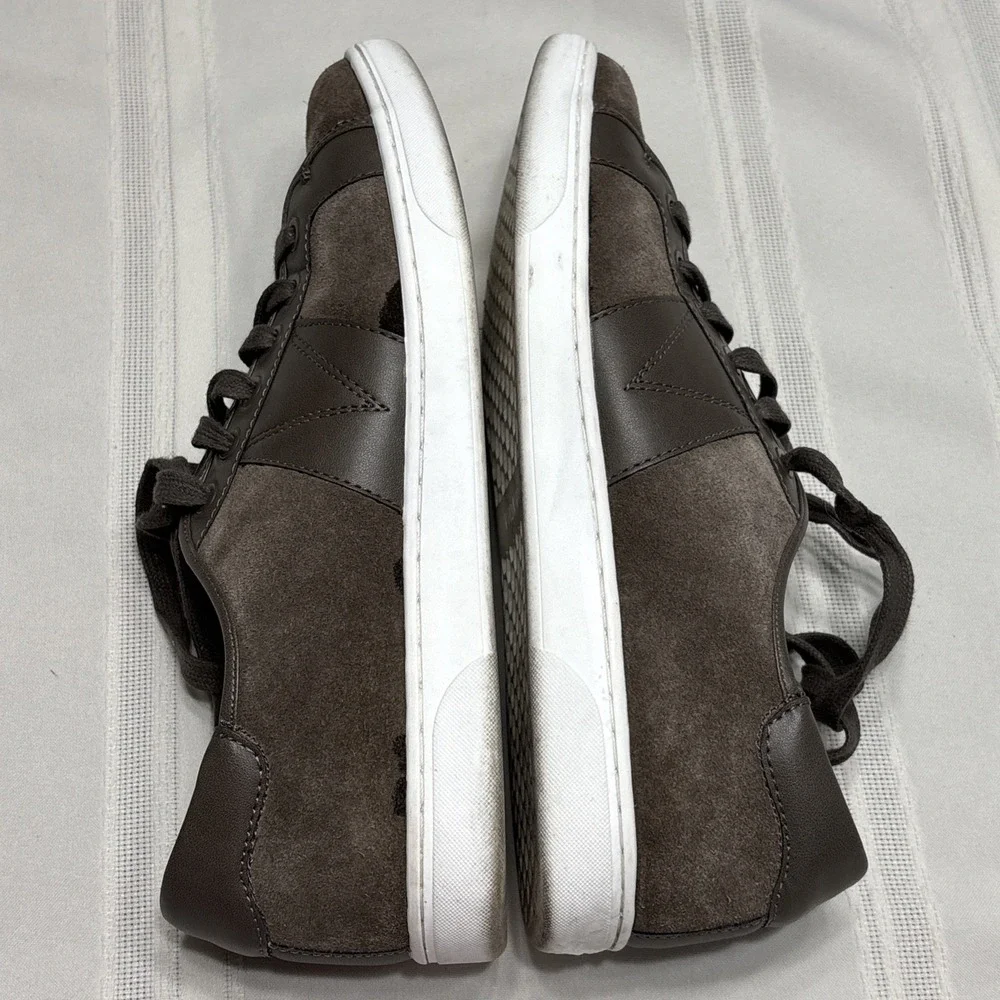 Vionic Jerome Suede Shoes Mens Size 8 Brown Lace Up Casual Comfort Sneakers